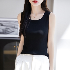 针织吊带背心女2025夏季方领西装内搭打底上衣短款小个子外穿美背图片