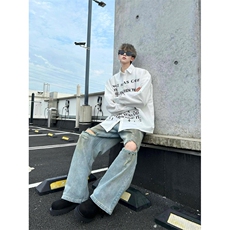 【有货】白色衬衫男女款春秋季设计感字母长袖衬衣外套1288CC-P39，男装衬衫，星座1007（原301D）