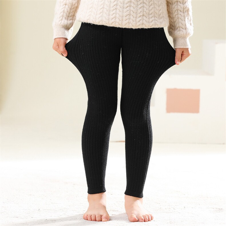 秋冬新款儿童保暖加厚打底裤舒适贴身显瘦男女童必备，童装裤子，群鹿羊绒