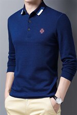 BNC1009钱塘2020-2春秋款中年男士纯翻领休闲简约上衣数据好P60，男装T恤，钱塘207-2