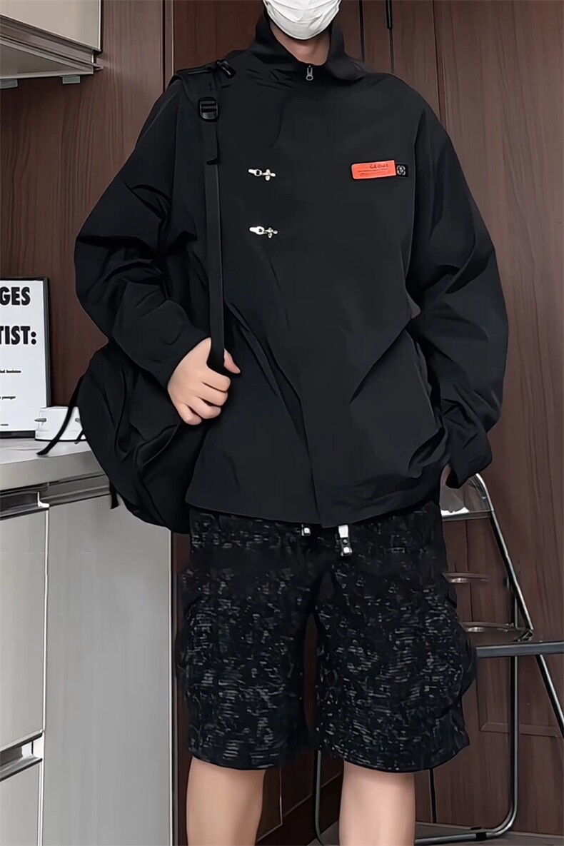 F158/P50有报告UPF50+紫外线防晒衣男飞机扣中式风防晒服,男装防晒衣,电商基地A050