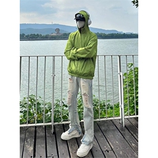 夏季美式高街ins破洞拉拉牛仔裤货号K715P55，男装牛仔裤，电商A063