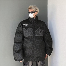 冬季日系复古纯色立领简约棉服情侣休闲宽松百搭棉衣M8031-P108，男装棉衣，星座1109-3
