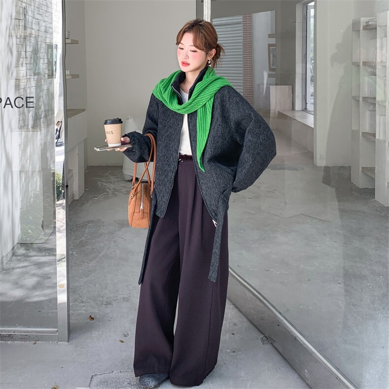 已！25初冬新款毛呢加棉外套送披肩5530-P220-K299,女装短外套,2C305