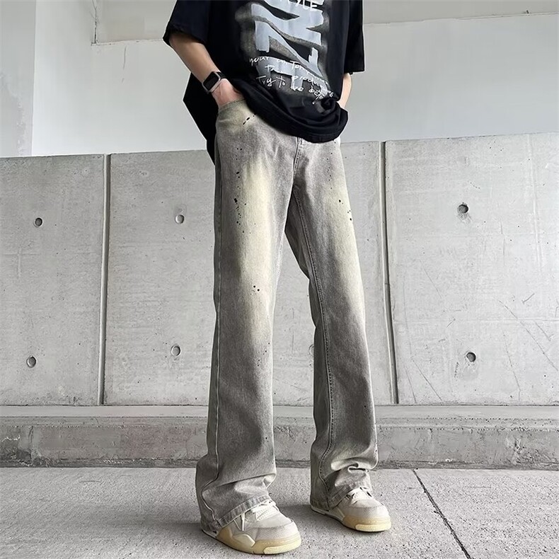 2024美式牛仔裤男款直筒长裤潮C1077P48,男装牛仔裤,星座1116-2