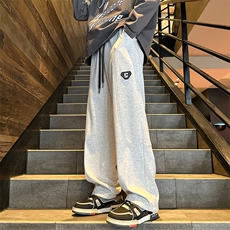 2024春季新款外景大码港风菠萝格直筒卫裤M-5XHK24085-特P35，男装休闲裤，电商A022