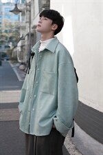 秋装新款麂皮绒夹克外套男休闲鹿皮工装上衣宽松潮A071-201-P70，男装夹克，电商A071