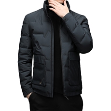 冬灰鹅绒羽绒服男立领保暖气质羽绒服时尚休闲XS98983-P266，男装羽绒服，钱塘6003A(原)4033A