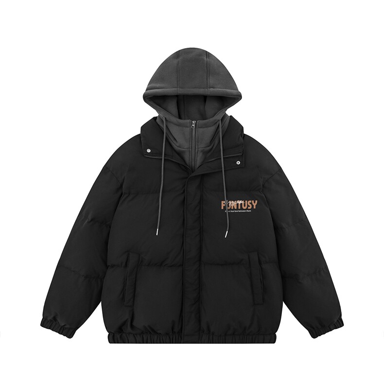 白底23新款冬季时尚百搭宽松字母印花棉服外套MY471特批115控168,男装棉衣,电商A247-1