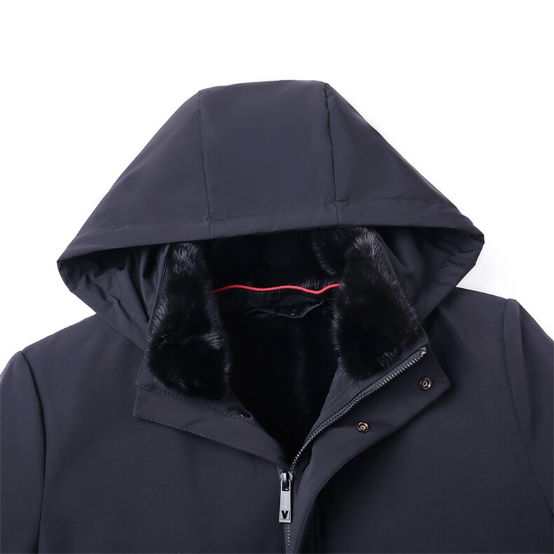 羽绒服连帽毛领冬季外套2023新款中年男士鸭绒服爸爸冬装休闲上衣,男装羽绒服,电商B212（原钱塘6029）