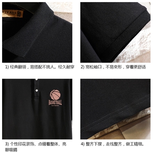 PL57237-P35 翻领短袖polo衫男大码胖子半袖t恤男有领保罗衫 砖墙图片