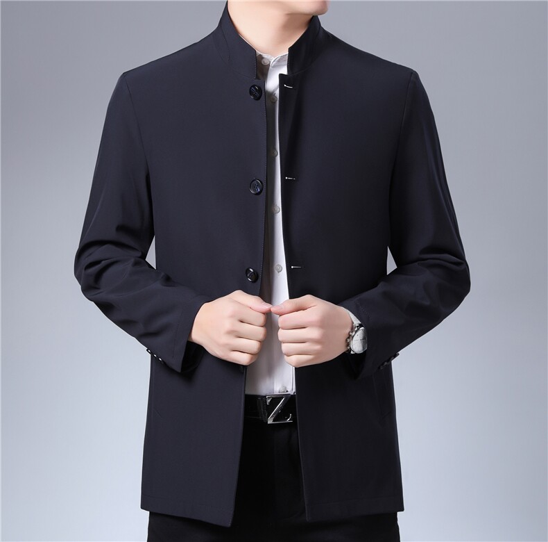 高品质新款秋季休闲外套上衣中老年夹克中年爸爸装ZL9501-P150，男装中老年男装，电商B212（原钱塘6029）