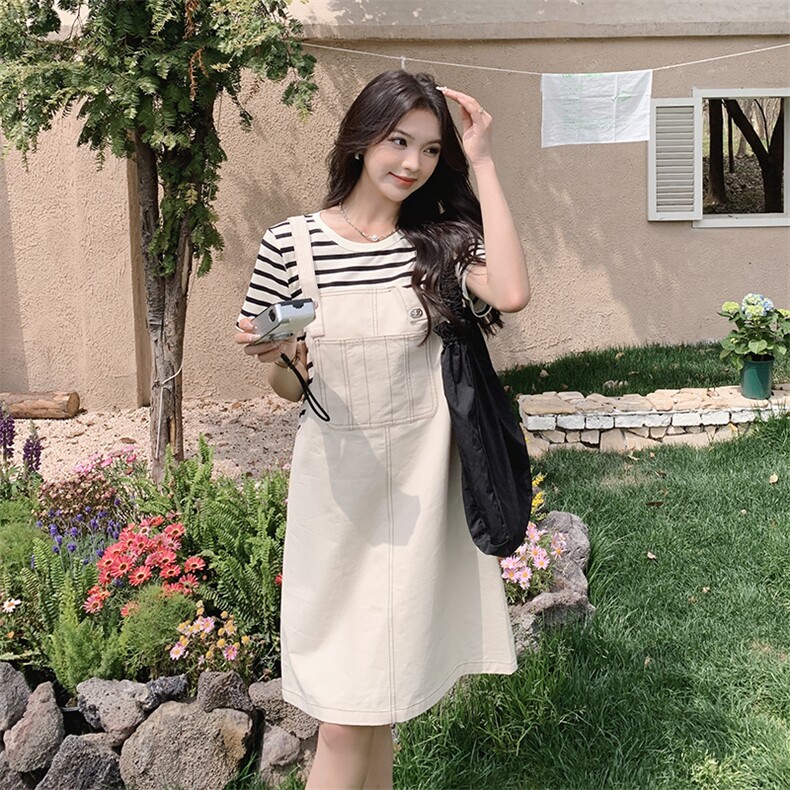 现货-夏季新款假两件牛仔拼接连衣裙331－P115-K175，女装连衣裙，浙宝203