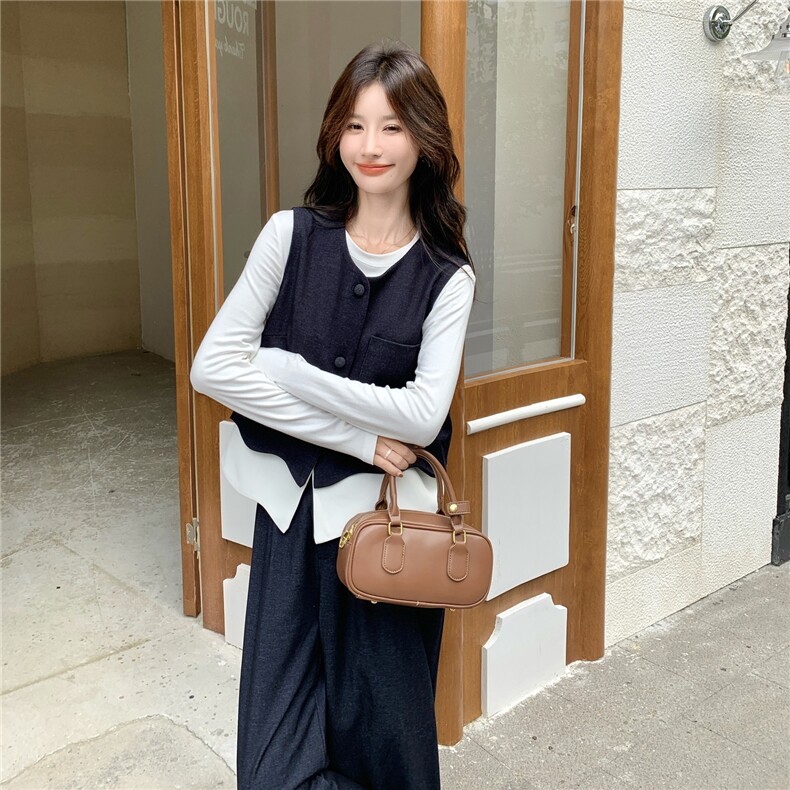 新款！大量！马甲白T阔腿裤两件套2C133-8977-P185-K248,女装套装/套裙,2C133