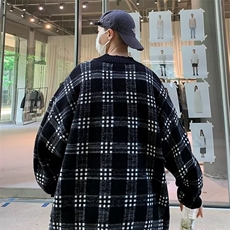 美式圆领毛衣男慵懒风休闲鹿毛绒针织衫M7313P50，男装针织衫/毛衣，星座1116-2