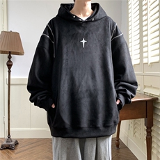 春秋重磅卫衣麂皮绒外套小众日系卫衣港风大码1016-1Y94P68K89，男装卫衣，星座1016-1（原电商B408-1）