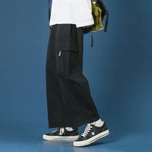 新款工装裤男宽松百搭学生休闲裤港风ins潮牌潮流直筒裤k211-p35图片