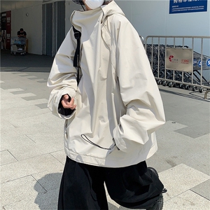 机能风拉链冲锋衣男女同款刺绣户外纯色连帽外套JK08717-P50图片