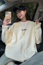 港风美式潮牌小众磨毛开衫V领毛衣针织衫男潮XZ608-TM121-P60，男装针织衫/毛衣，星座608(原A046)