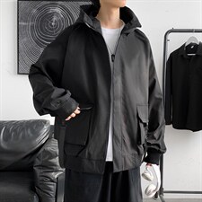 男春季新款黑色连帽卫衣W0008P60,男装卫衣,星座1116-2