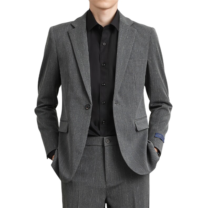 条纹西服外套男士商务职业春季单西修身正装休闲小西装XZ18-P138,男装西服套装,星座610（原A335）