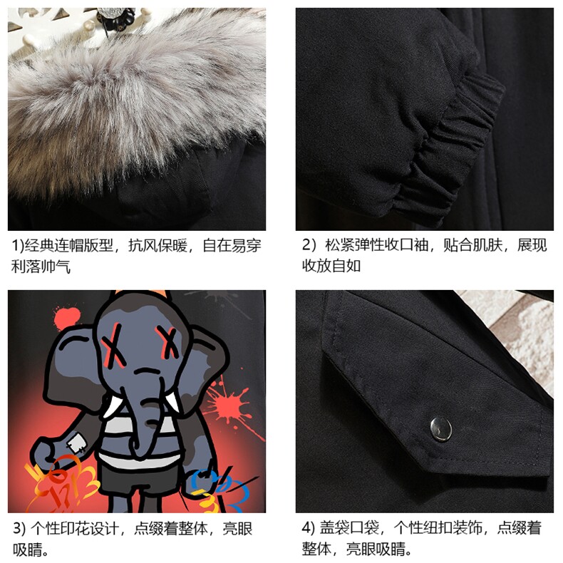 MM48221-P130冬季大毛领棉衣男士大码加厚棉袄男棉服砖墙,男装棉衣,电商A040A