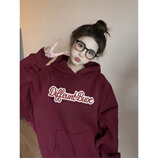 抖音得物高品质印花连帽卫衣秋冬装美式宽松连帽纯色卫衣ADL124，男装卫衣，电商A443
