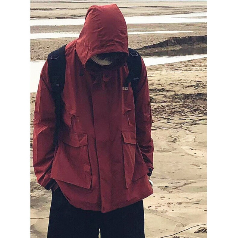 长袖秋冬冲锋衣夹克棉衣外套男女青少年春秋连帽常规款 J636图片