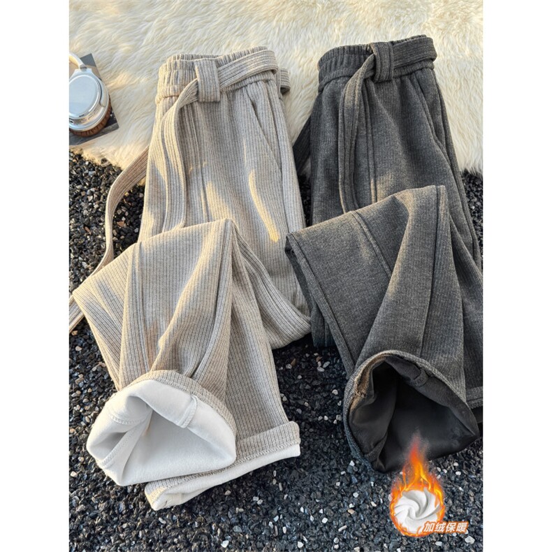 新款加绒休闲风条纹系带休闲裤A061-AX01827JR-特P45-平铺图,男装卫衣,电商A061