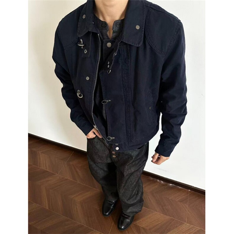 纯棉飞机扣夹克外套春秋男士宽松立领户外休闲外套JK7720,男装夹克,星座1116A（原606A-3）