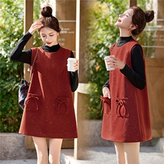 优雅连衣裙套装女2026春新款气质高级感打底亮片背心裙两件套，女装套装/套裙，冬木谷雨