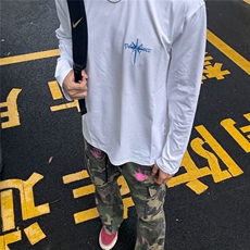 六芒星刺绣长袖t恤男早秋美式哥特风穿搭纯棉内搭打底衫GAW07P37，男装T恤，星座1013-5