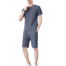 夏季短袖T恤套装男韩版两件套宽松男装纯棉半截袖inT778-P42，男装套装，星座1206（原A206）