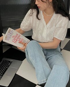 定制钩花小衫～图片