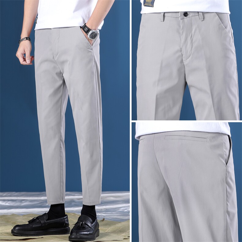 现货款6066西裤男2026春季韩版休闲裤青少年简约舒适九分裤，男装西裤，星座224-1