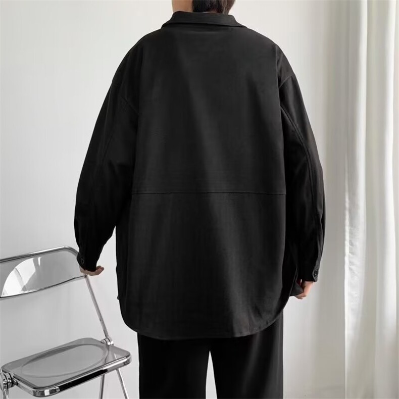 衬衫夹克男士长袖春秋季休闲薄款外套新款复古工装上衣W03/P38,男装夹克,星座506