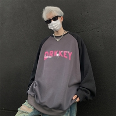 深灰色拼黑袖