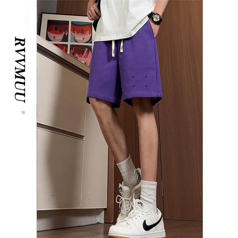 薄款透气速干运动短裤男夏季潮牌马吉拉外穿卫裤宽松阔腿五分裤子，男装牛仔裤，星座602