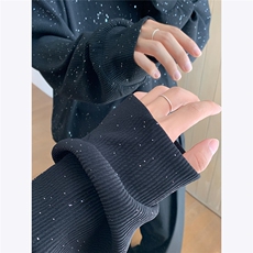 主推慵懒风波浪纹满天星秋季卫衣男女圆领套头打底衫外套特P38，男装卫衣，电商C306-1