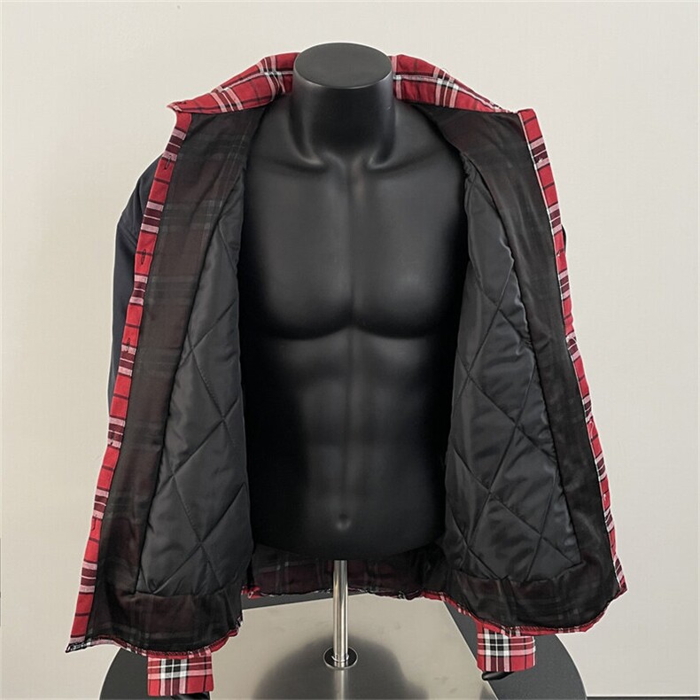 加棉美式复古假两件外套男潮牌棒球服夹克JK06626-P73加棉P85,男装夹克,星座308B-2