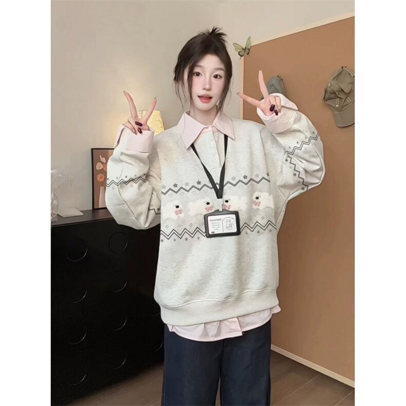 5707-P56现货#原版做工毛绒刺绣+翻领休闲卫衣薄款/加绒,男装卫衣,星座617A-2