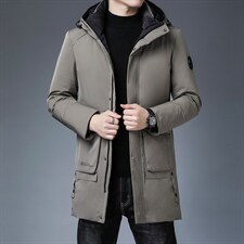 冬季中年羽绒服男中长款爸爸冬装休闲外套中年男士SFT92968-P335，男装羽绒服，电商B212（原钱塘6029）