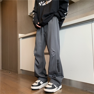 工装裤男ins潮牌宽松休闲加绒加厚痞帅冲锋裤K04524-P45图片