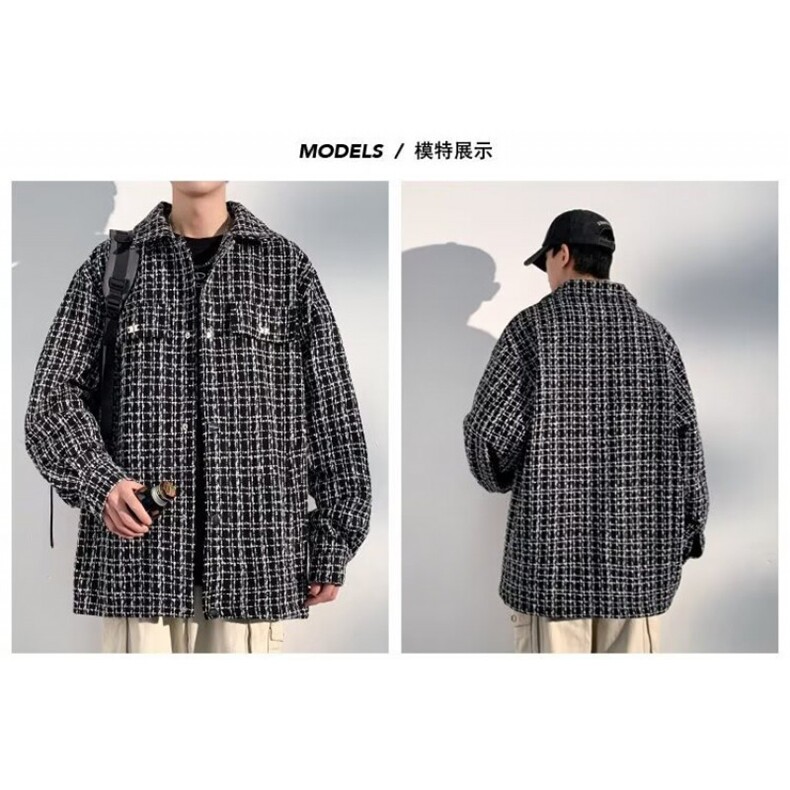 1506A/GXXF0710/P44美式外套韩版百搭编织格子上衣,女装短外套,星座1506A
