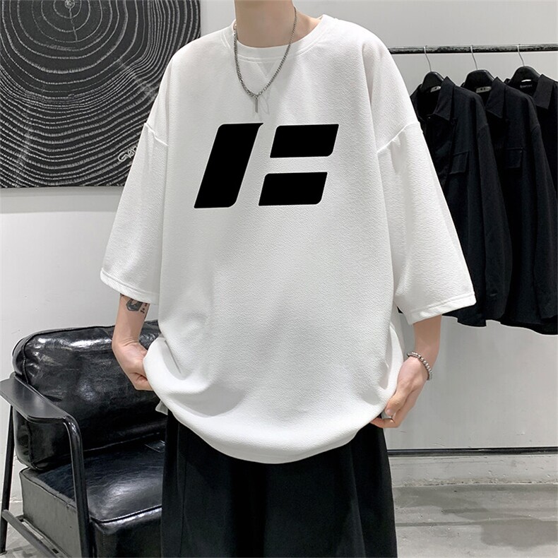 冰丝七分袖t恤男大码五分袖男短袖男中袖 Q11435-P30图片
