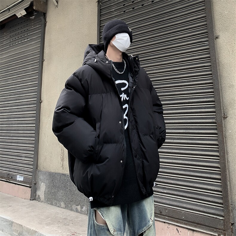 冬季新款连帽面包服潮流宽松加厚保暖棉衣外套图片