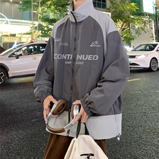 秋新户外登山服休闲连帽潮帅冲锋衣男夹克外套F6401P80控108，男装夹克，电商A268A