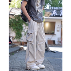防水冲锋裤男款夏季新款青少年潮流美式伞兵裤宽松直筒休闲工装裤，男装休闲裤，电商B315