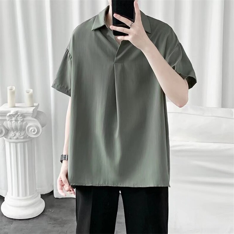 短袖衬衫春款男港风潮流C533P28,男装衬衫,星座1116-2