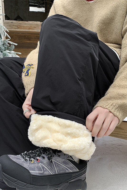 冬季加绒加厚羊羔毛防水防风休闲裤XZ604-K126-P65控88,男装休闲裤,星座604